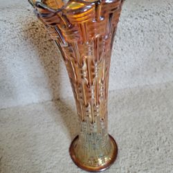 Antique  Carnival Glass  Iridescent  Vase