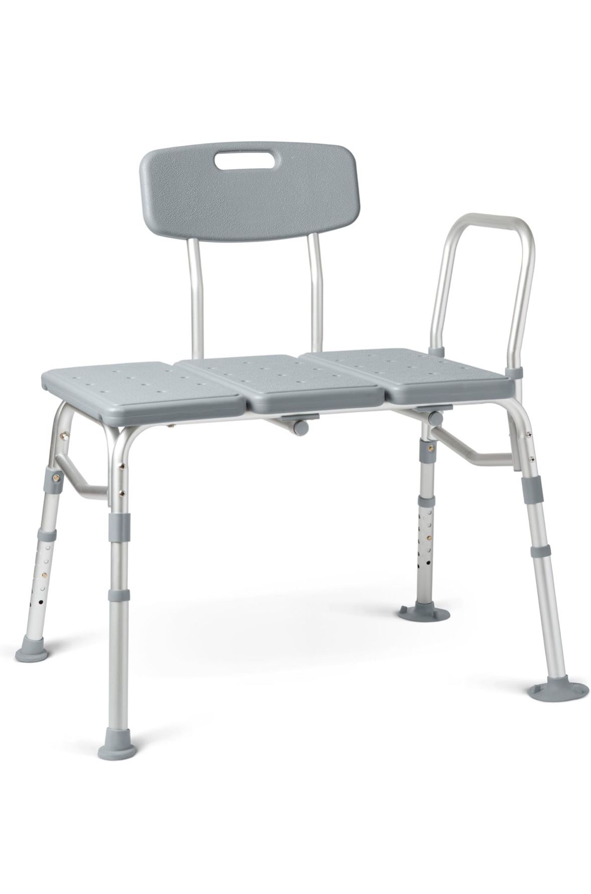  Medline Transfer Bench for Bathtubs and Showers, Adjustable Shower Bench and Bath Seat for Seniors and Adults, Slip-Resistant Feet, Heavy-Duty 400 lb