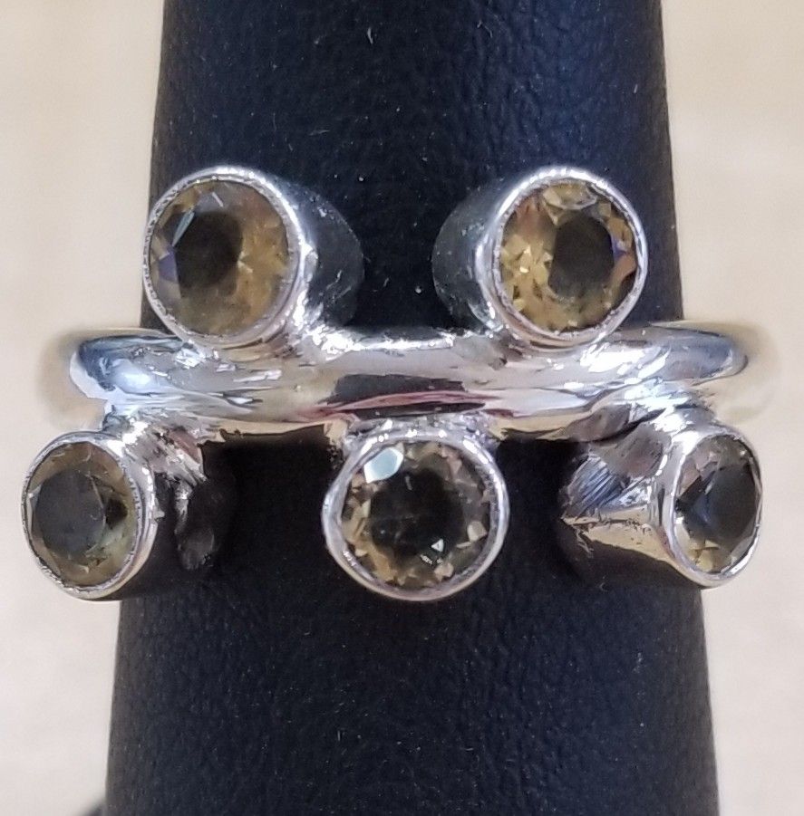 5 Stone Ring Sterling Silver