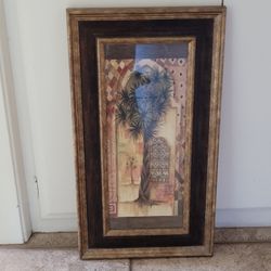 Wall Art Palm Tree Picture 26" Length By 14" Widith