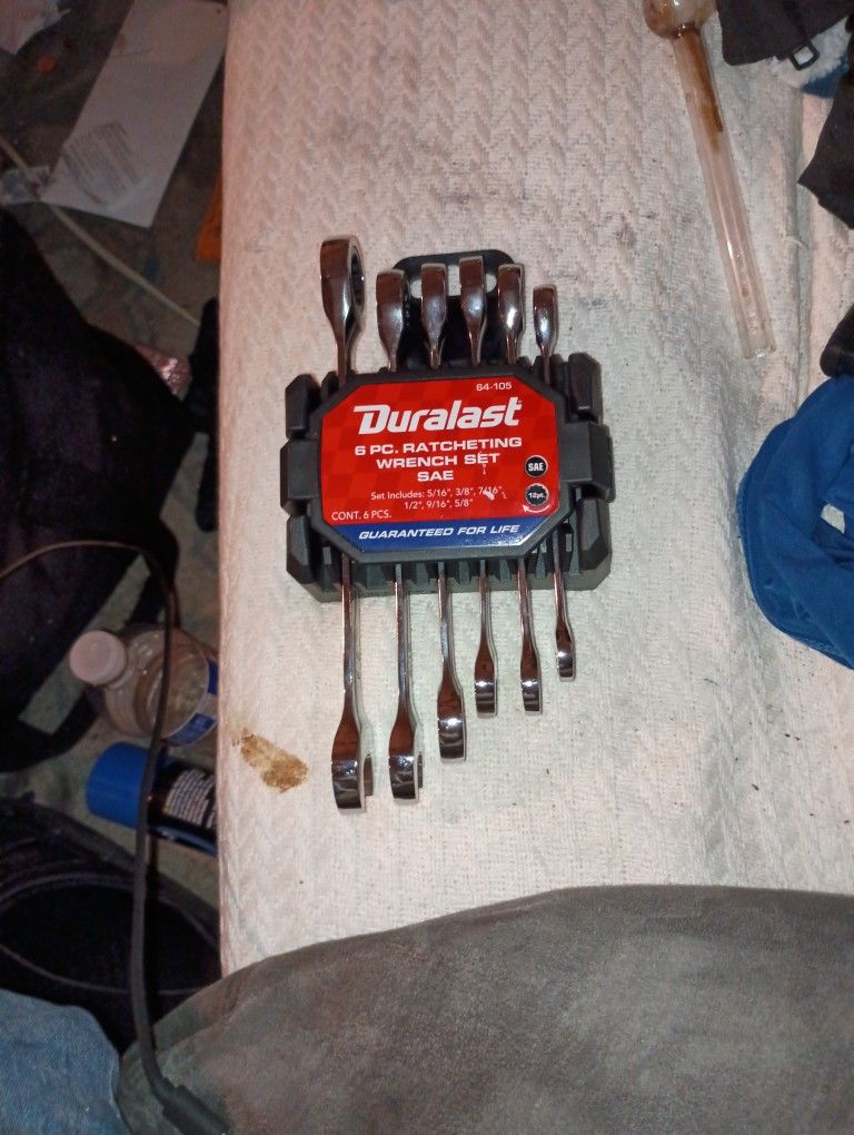 Duralast 6pcs Ratcheting Wrench Set Sae