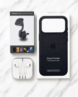 Apple iPhone 17 Pro Max TechWoven Case Bundle – MagSafe + Apple EarPods + Car Mount