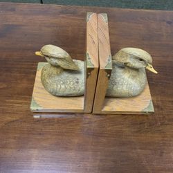 Vintage Beautiful Duck Bookends 