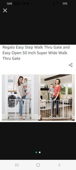 NEW   Regola 50" Tension Mount Baby Pet Gate White