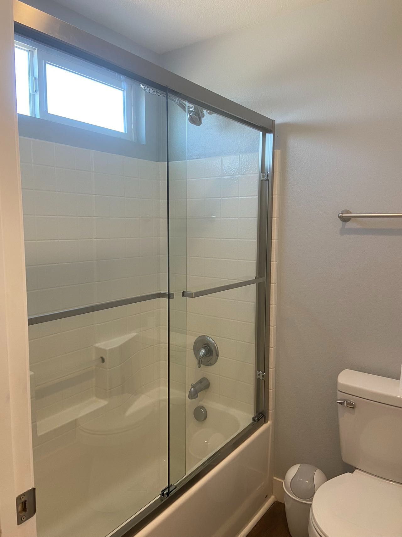New 60”x60” shower door, double sliding ,matt black and brushed nickel available