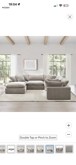 Aiden and Ivy sectional 6 piece Fabric Modular Sectional Taupe