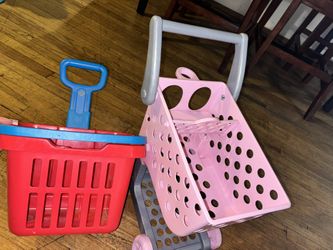 shopping cart and basket