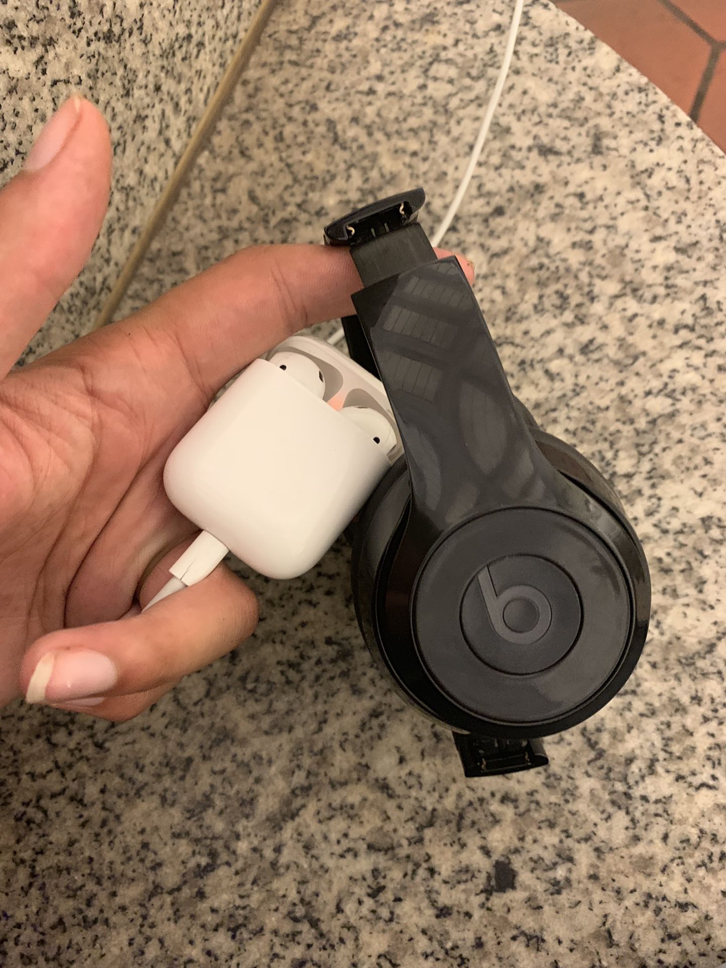 Apple AirPods and beats Solo 3 wireless headphones