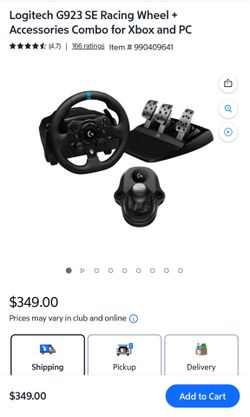 Logitech G923 SE Racing Wheel + Accessories Combo for Xbox, Playstation and PC