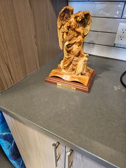 Santa Maria Statue , olive wood from israel