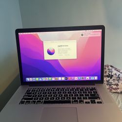 Like New 2015 15” MacBook Pro Retina i7 16gb 500gb