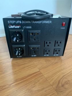 LiteFuze LT-5000 Heavy Duty 5000W Voltage Converter / Transformer Step Up Down