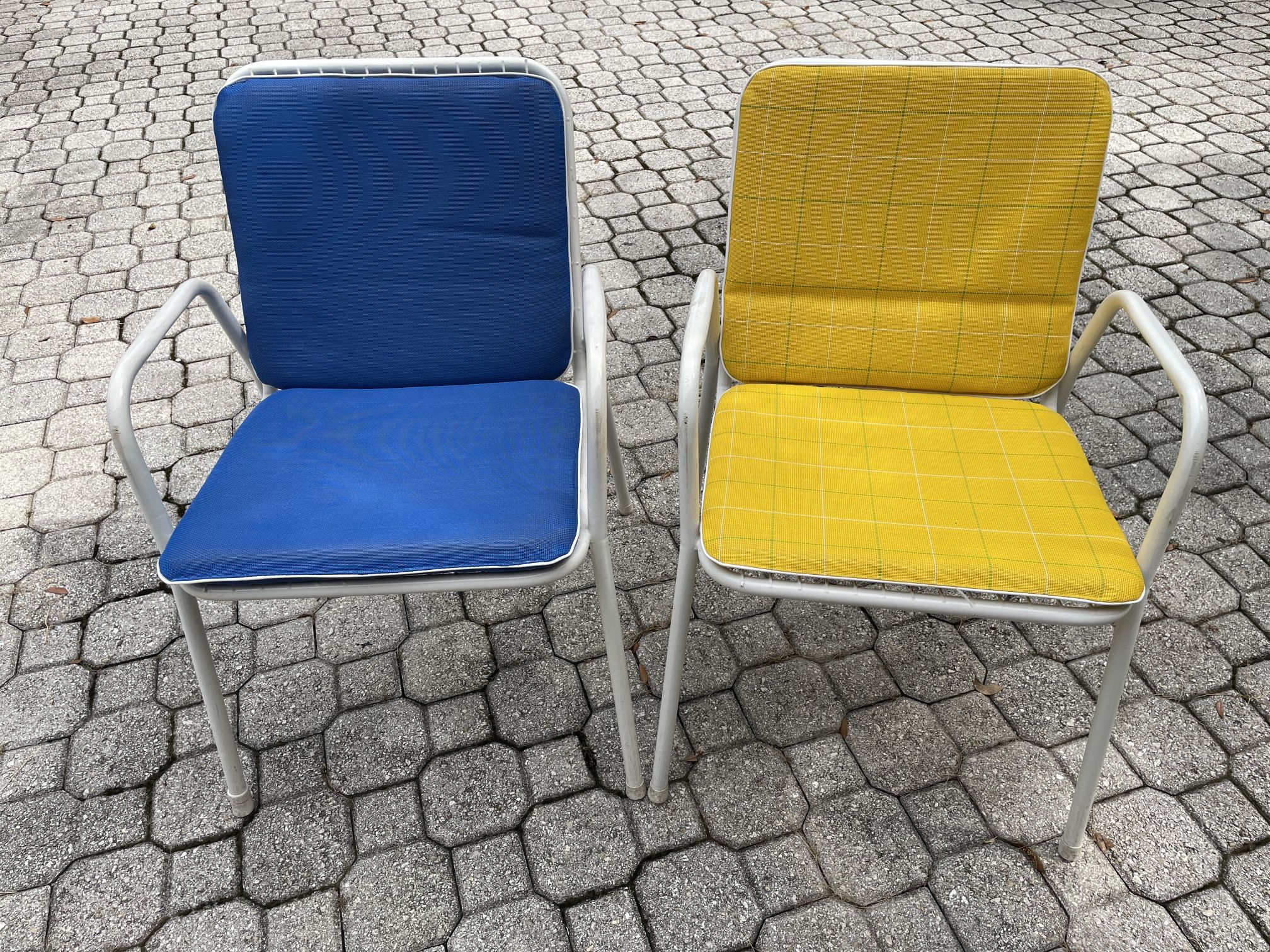 2 Padded Indoor/Outdoor Chairs