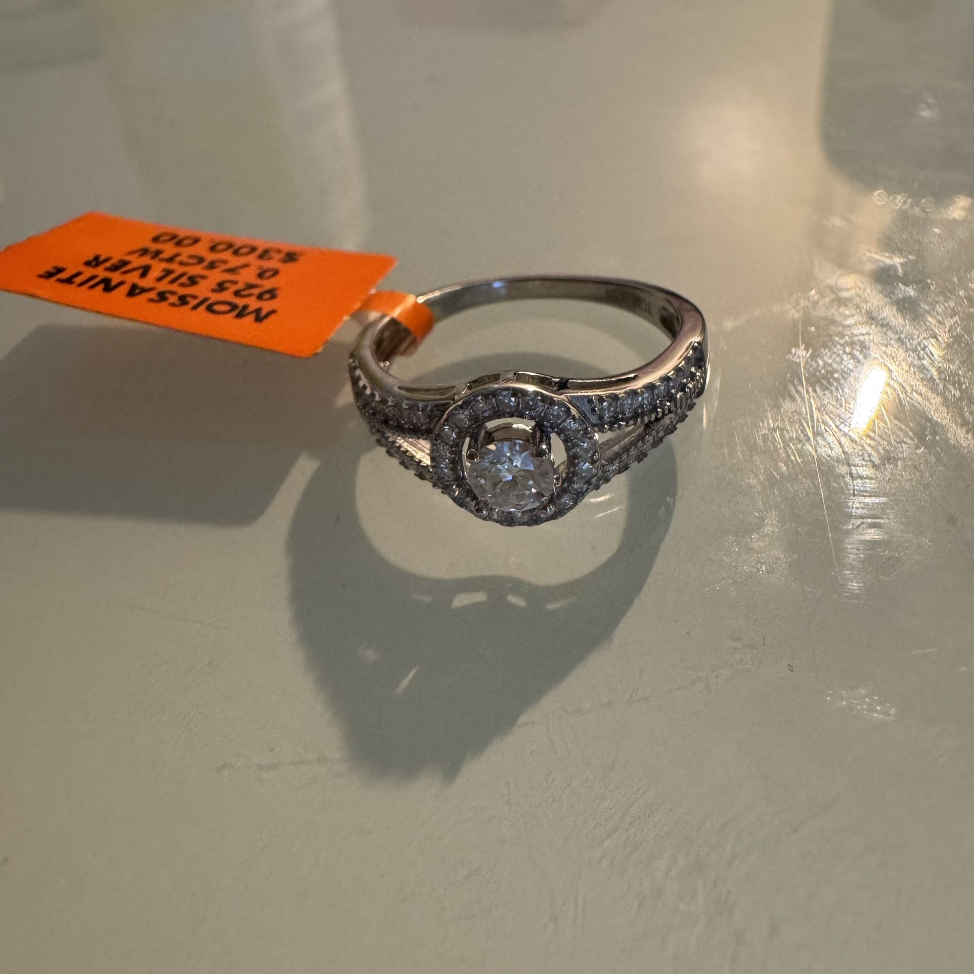 $120 Moissanite Engagement Ring β 0.75 CTW, Size 9, 925 Silver