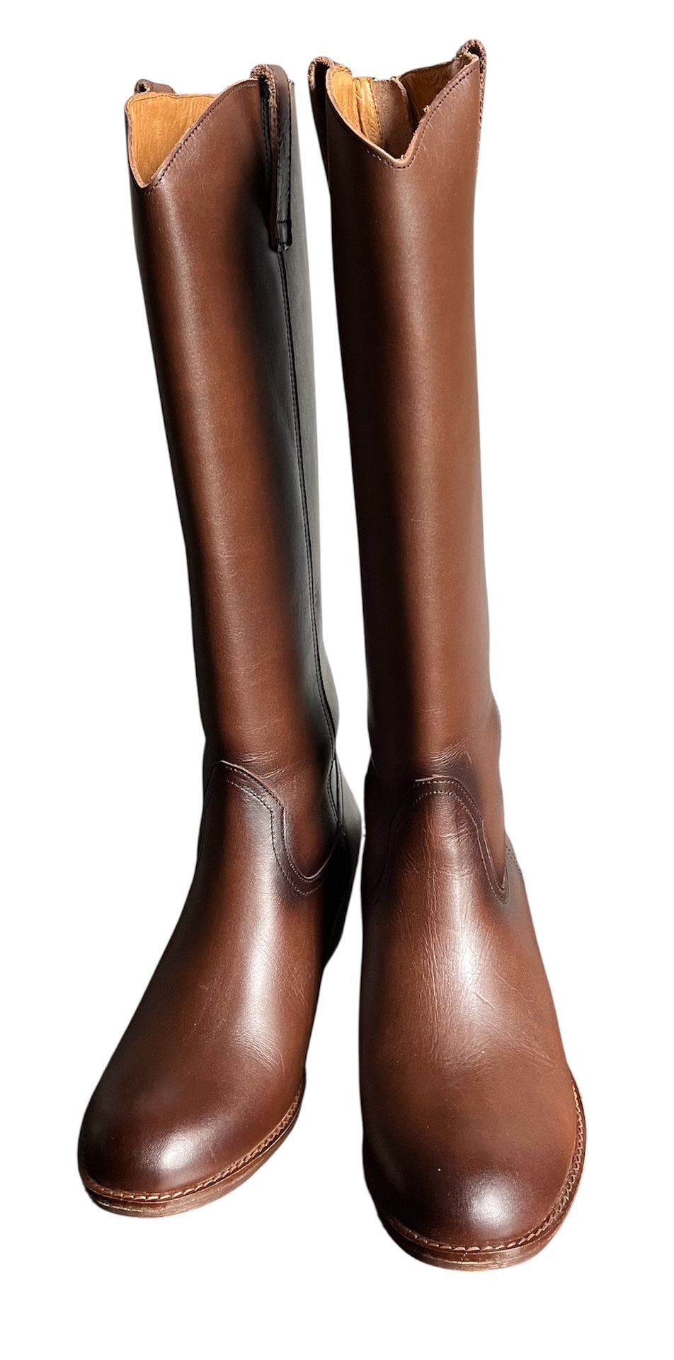Sofft Astoria Cork Brown Leather Boots with Zipper