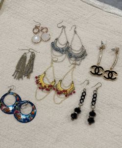 7 Pair Earring Bundle – Boho, Glam & Chic Styles – $122 Lot
