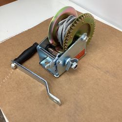 1200 Lbs Gear Hand Winch Hand Crank Boat ATV RV Trailer 26ft Cable Drop Forged