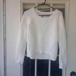 Cotton On white waffle knit sweater Sz Small