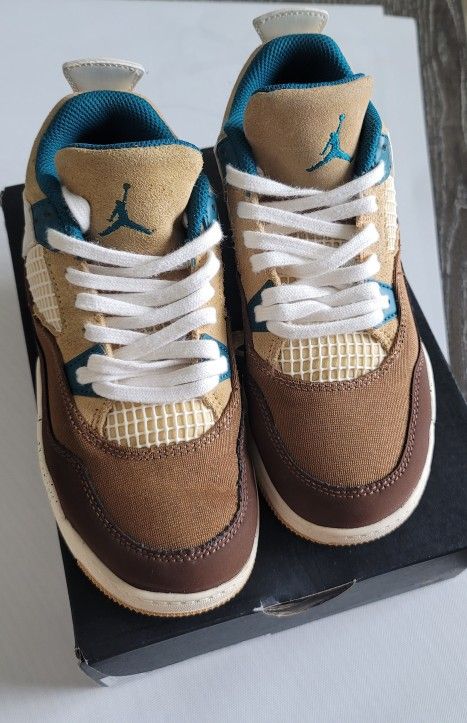 Green Beige & Brown Jordan 4 Retro GS 'Cacao Wow (Size 2.5 Y)