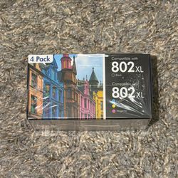 802 802XL Ink Cartridges Combo Pack Remanufactured Replacement for Epson 802 XL Ink Cartridges for Epson Printer Workforce Pro WF-4740 WF-4730 WF-4720