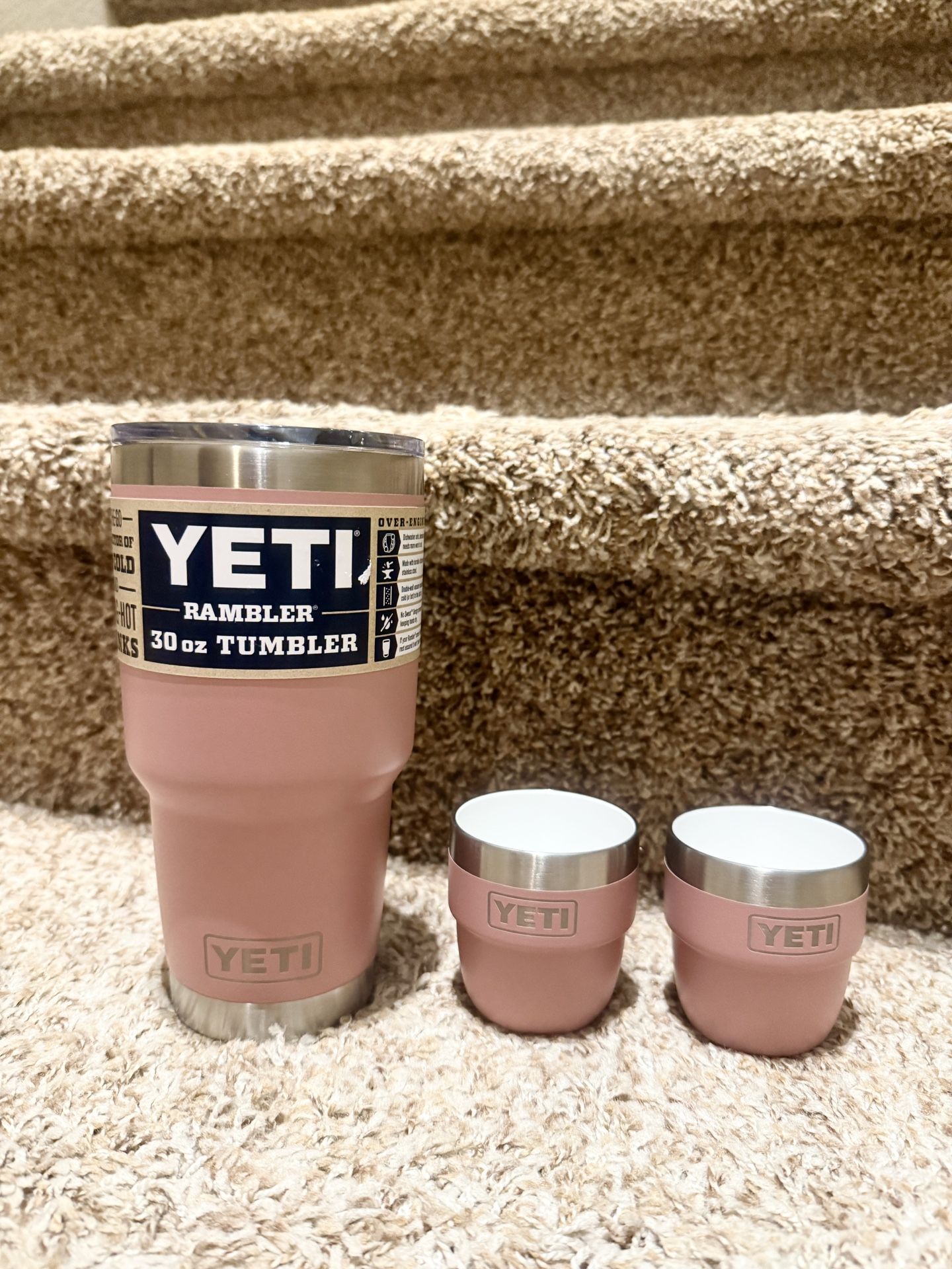 💲37.99🍻YETI 30oz Tumbler+4oz Stackable Cups combo