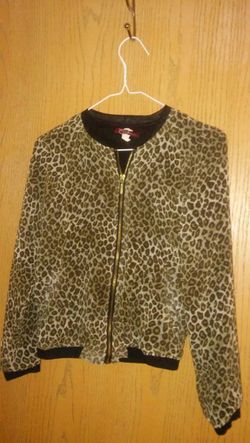 Ladies leopard print jacket small