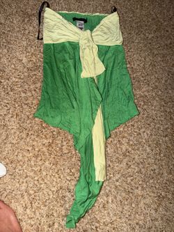 Guess collection y2k Green Draped Strapless Top size XS