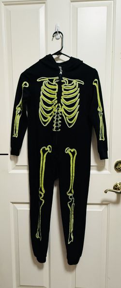 Boys Skeleton Halloween Jumpsuit Size:8