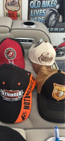 Motorcycle caps most brand new with tags Sturgis add more $18 a hat