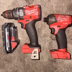 Milwaukee Impact Driver And Hammerdrill Kit Good Condition 