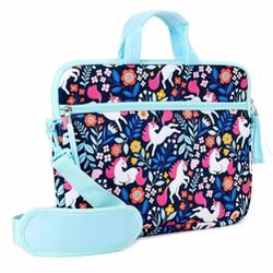 Wonder Nation Girls UNICORN Garden Laptop Case Shoulder and Handle Carry-brand new with tags!