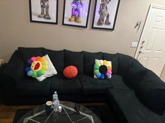 Black L Shaped Couch