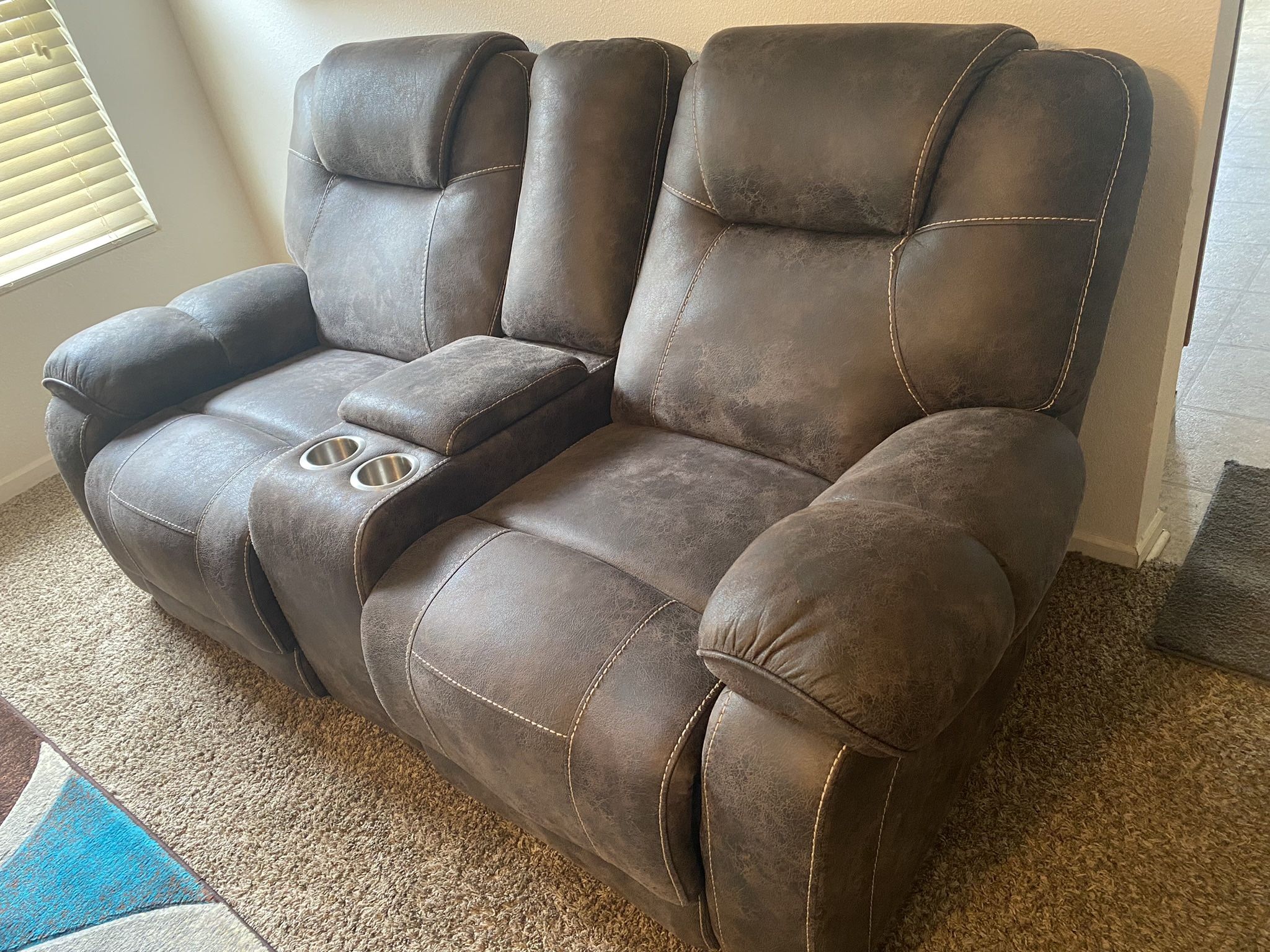 Brown Living Room Set W/ Coffee Table