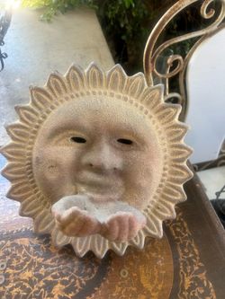 Because Whimsy is My Middle Name; Vintage Made in Mexico Terra Cotta Sun Bird Feeder: