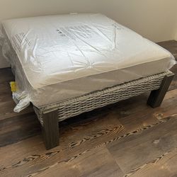 Broyhill Asheville All Weather Wicker Ottoman Table