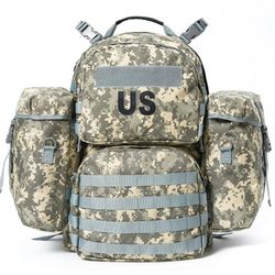 Military Backpack Army Rucksack for men, MOLLE 2 Medium Assault Pack with Ext...