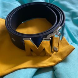 Blue Mcm Belt 