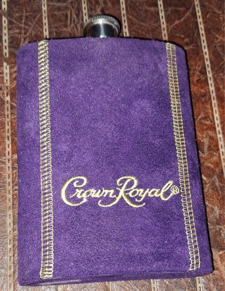 Crown Royal Flask Purple Felt Case
