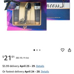 Princess High Heel Shoes Perfume Gifts Sets for Women, Eau De Parfum (1.7 fl oz), Body Lotion (3.0 fl oz), Shower Gel (3.0 fl oz),(Pack of 3) - Black