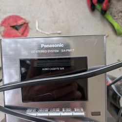 Panasonic SA-PM17 Compact Bi-Amp Stereo System, Receiver, Cassette & 5-CD Radio