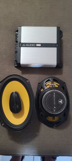 JL AUDIO 400/4 amp and 2-6/9 speakers