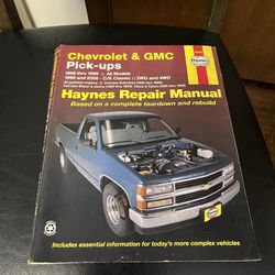 Haynes Repair Manual For Chevy & GMC Pick-ups