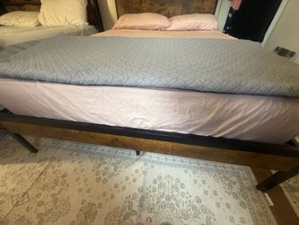 Moving Sale: Full size bed frame with storage and charging port