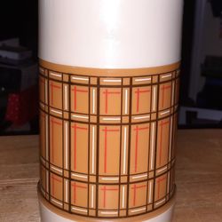 VTG Aladdin Insulated Thermal Thermos Pint Wide Mouth Plaid Tans And Red
