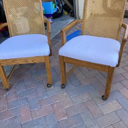 Two Chairs With Wheels $20 Both