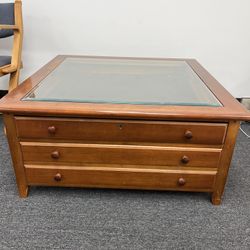 rare antique map/display table 