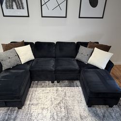 Black Couch with storage