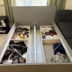 Queen Bed Frame W/ Underbed Storage 