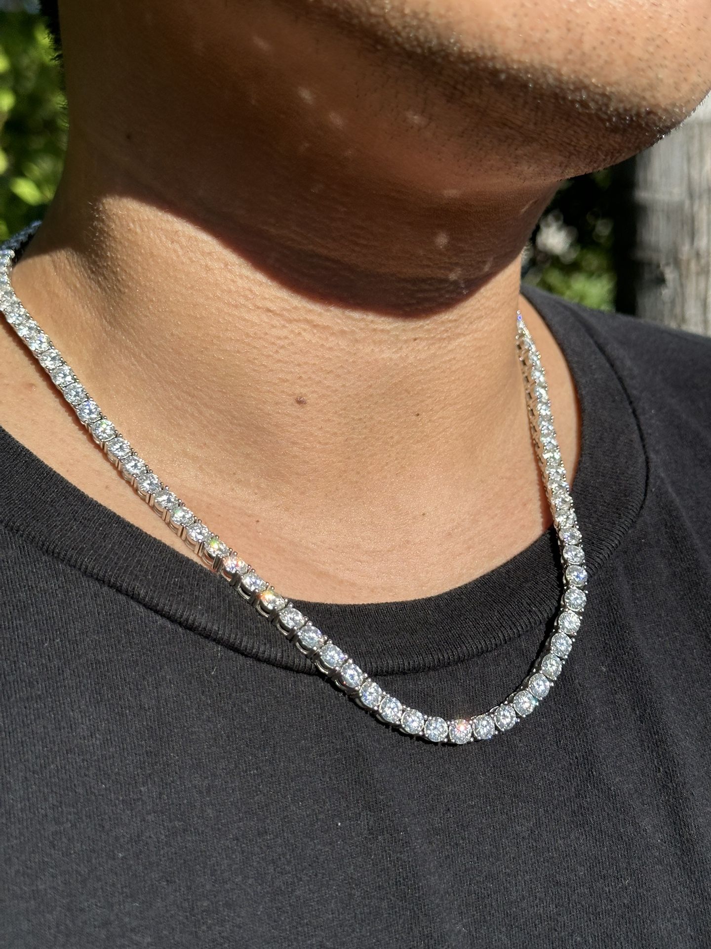 REAL Moissanite Tennis Necklace | Passes Diamond Tester | Unisex Gift