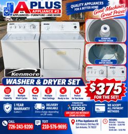 Kenmore Washer and Dryer Set